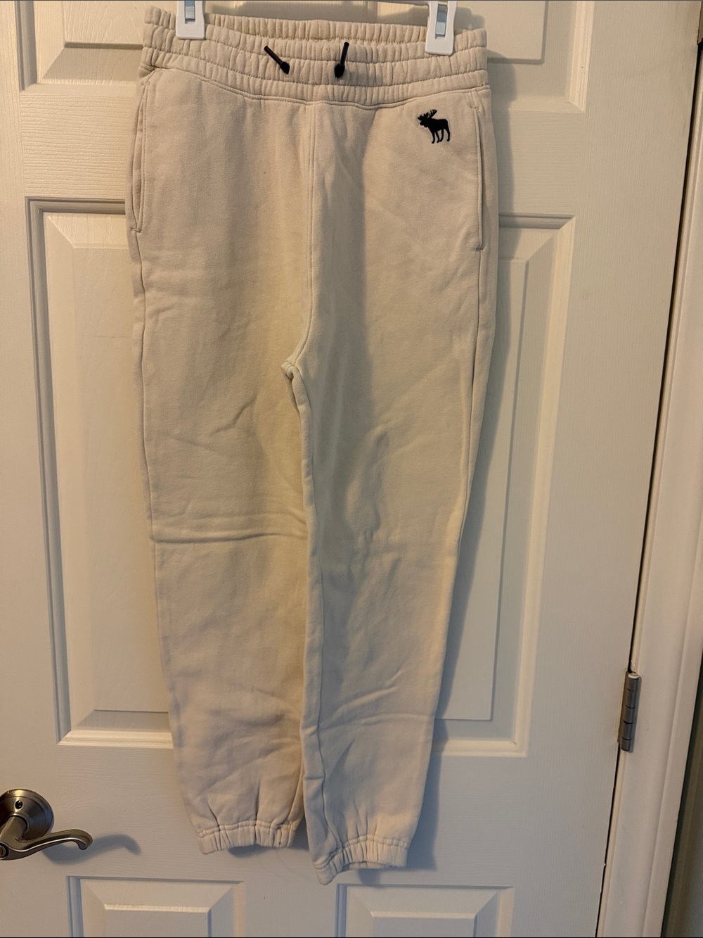 Abercrombie & Fitch Kids Cream Logo Sweatpants